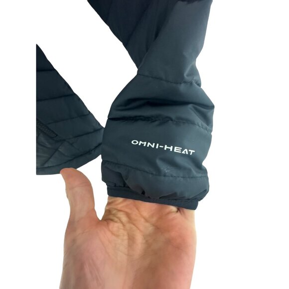 Columbia Women's Black Powder Lite Jacket Coat Size M *Logo* Omni-Heat Pockets - Picture 3 of 12